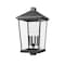 Z-Lite Beacon 4 Light Outdoor Post Mount Fixture, Black & Clear Beveled 568PHXXLS-BK - alternate 1